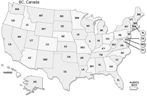 lodgingfinder.com map of USA